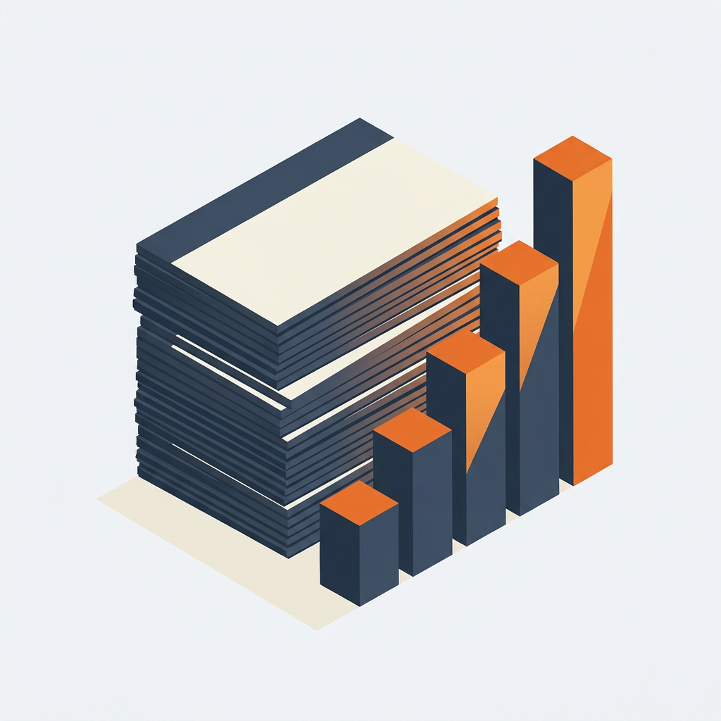 Scale plan — large stack of appointments with rising bar chart